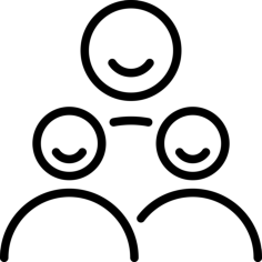 Happy Kids Line Art Illustration Svg, Free Vectors File
